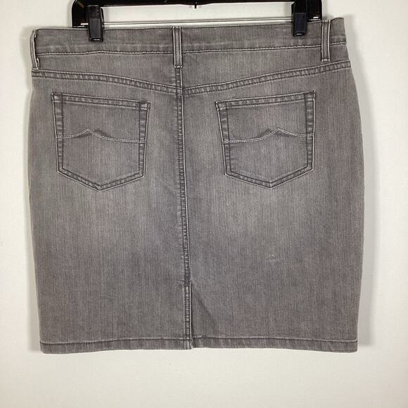 Ruff Hewn Grey Denim Jean Mini Skirt 10 Western Cowgirl Rodeo Cowgirl Chic - Picture 5 of 6